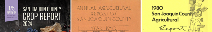 Collage of annual crop reports