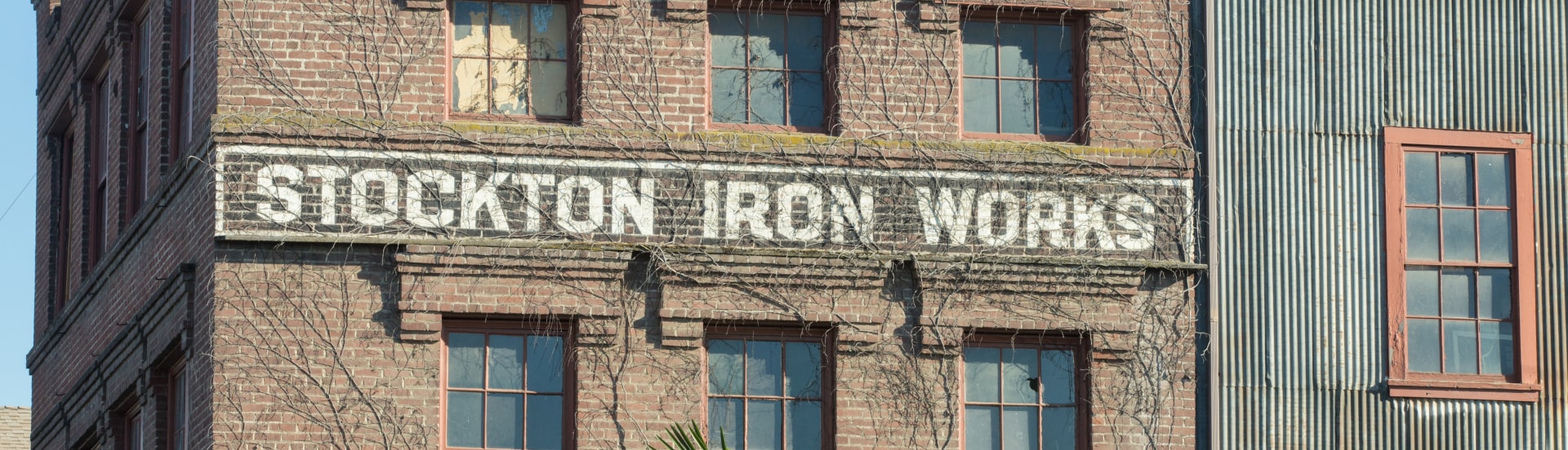 Front of Stockton Iron Works building